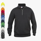 CLIQUE - Mens Sweatshirt Half Zip Sweats with Stand Collar Plus Size 3XL 4XL 5XL