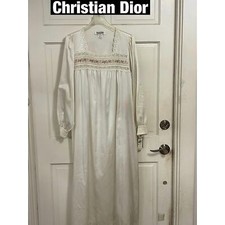 Christian Dior For Neiman Marcus Vintage lace embroidered Nightgown Sz M NWT