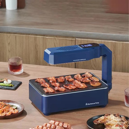 Barbecue da Scrivania Grill - Piccola Teglia Elettrica Non Fumatori Casa - Foto 4 di 8