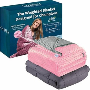 Quility Premium Kids & Adult Weighted Blanket & Removable Cover - 12