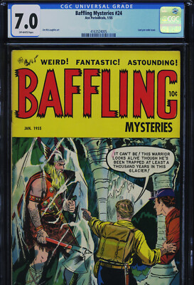 BAFFLING MYSTERIES #24 - CGC-7.0, OW  - Ace - 5th highest graded - Golden Age