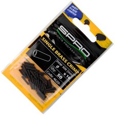Spro Matt Black Single Brass Crimp - 50 Quetschh&uuml;lsen, Klemmh&uuml;lsen, Crimph&uuml;lsen