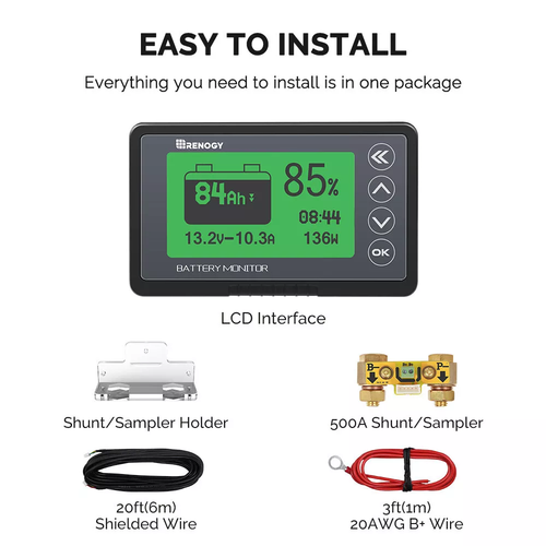 Renogy 100AH 12V LiFePO4 Lithium Leisure Battery or 500A Battery Monitor - Picture 4 of 42