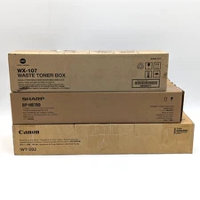 Konica Minolta, Sharp & Canon Waste Toner Boxes/Collection Containers | Lot of 3