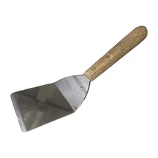 Vtg Ekco Like Short Small Turner Spatula Stainless Light Wooden Handle 7.5" Long