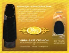 Bay USA Vibra-Ease Cushions Medium Black Type (.017/0.44mm) for Saxophone or C..