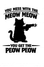 Funny Cat Meme Vinyl Decal Meow Peow Sticker Laptop Car