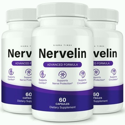 Nervelin Capsules, Natural Nerve Support Pills for Daily Care - 3 Pack