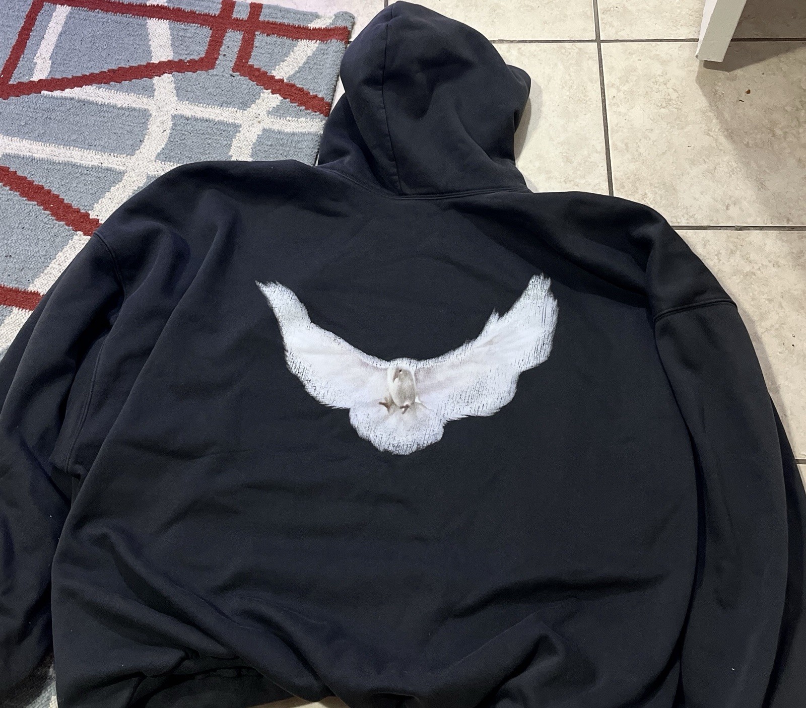 Kanye West YZY Gap Balenciaga Dove Men's Grey Hoodie Sweatshirt XXL image 3
