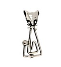 Mexico Taxco Sterling Cat Brooch