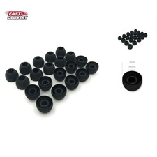 10 Pairs Medium Earbud Tips Silicone Replacement Ear Bud Tips Black