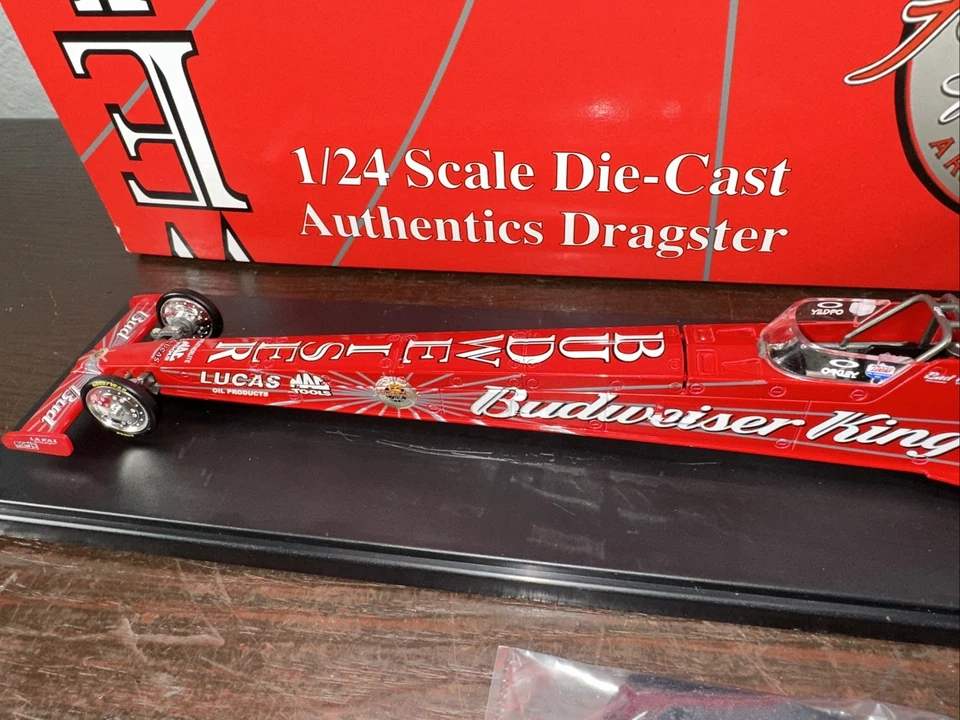 RARO 2002 1/24 KENNY BERNSTEIN BUDWEISER FOREVER ROJO TECHO COMBUSTIBLE DRAGSTER USADO EN EXCELENTE ESTADO Foto 3 de 4