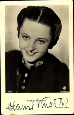 Ak Schauspielerin Hansi Knoteck, Portrait - 3523383