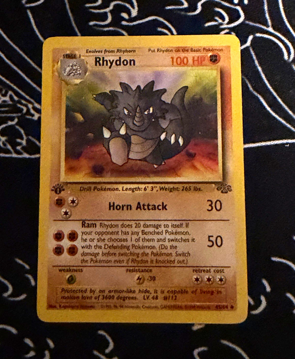 Pokémon TCG Rhydon 45/102 Base Set Unlimited 1999 WOTC Uncommon Regular