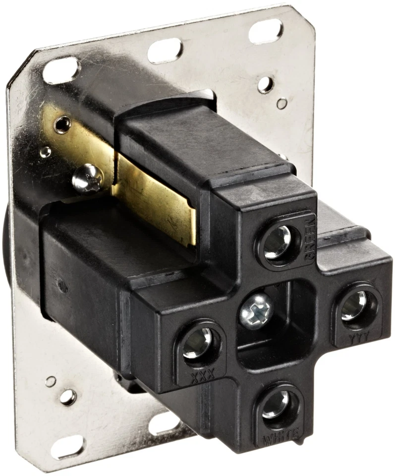 50A 250V 14-50R Single Receptacle, Black Electric Outlet for RV/EV Charging - Image 2 of 2