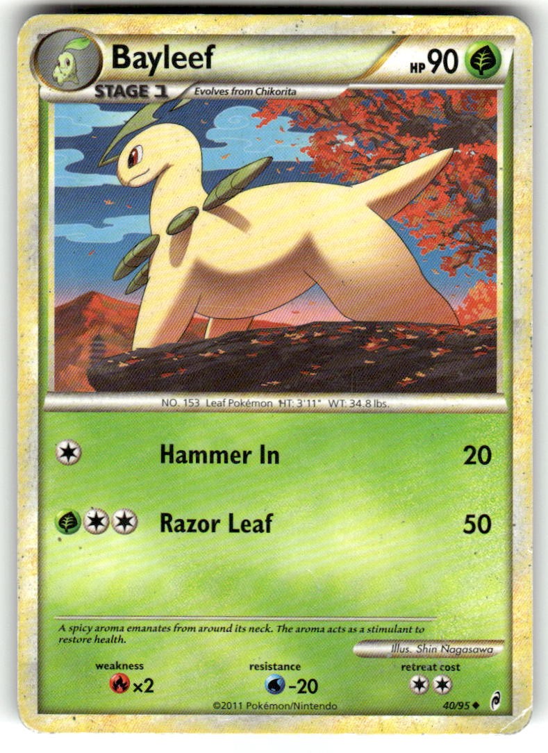 Bayleef 40/95 Uncommon Call of Legends Pokemon Moderately Played