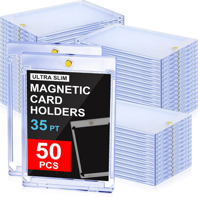 50Ct Magnetic Card Holders: 35Pt One Touch Card Holder for Trading Cards, U-V Pr