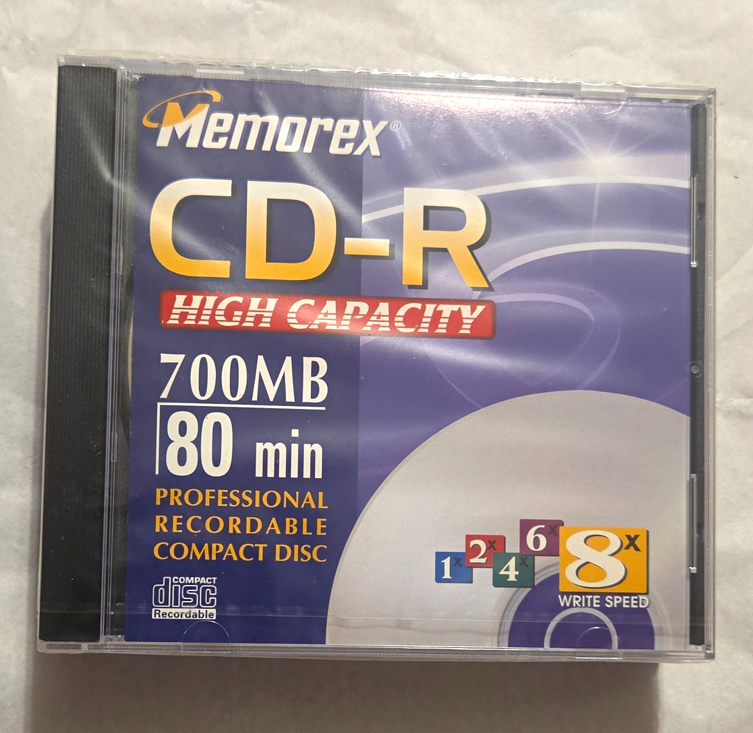 Memorex CD-R High Capacity 700MB 80min Professional Recordable Disc 8X 3202-500
