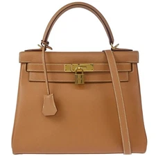 Hermes Natural Courchevel Kelly 28 Retourne 2way Handbag □D N31 166282