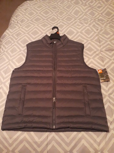 Mens Ozark Trail Full-zip Grey Puffy Vest ~ Size 38/40M Zippered Pockets NWT - Picture 1 of 12