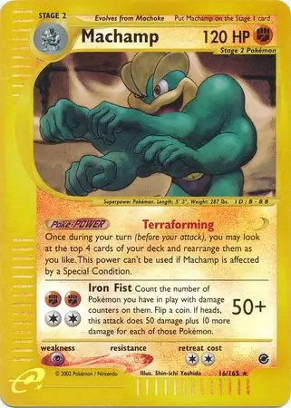 Machamp - 16/165 - Pokemon Expedition Reverse Holo Rare Card NM
