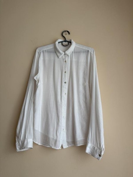 Women American Vintage Shirt White Viscose 36 / S #50PA