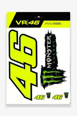 VR46 Offizielles Valentino Rossi Monster Energy Aufkleber Set - MOUST531603 - Bild 1 von 2