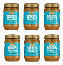 6 Pack Crazy Richard's All-Natural Creamy Peanut Butter 16 oz Jars Shelf-Stable