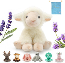 Sheep Weighted Stuffed Animal 8.5In Microwavable Soft Plush Lavender