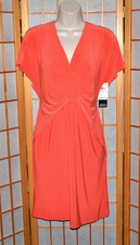 NWT ADRIANNA PAPELL $120 Tangerine Knit ~Flattering~ Career~Party Dress Sz. 4