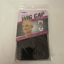 DREAM Deluxe Wig Cap 2 pc Item Number 0097 NA Black One Size Fits All NOS Sealed