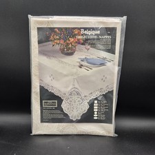 Vintage Belgique Lace Rectangular Tablecloth 54" x 72" New In Package Vinyl