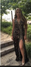 Jovani Sheer Mesh Crystal Beaded Prom Dress