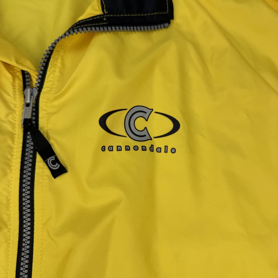 Chaqueta de Ciclismo Vintage Cannondale Amarilla Grande Hecha en EE. UU. Cortavientos Bicicleta Retro Foto 4 de 4