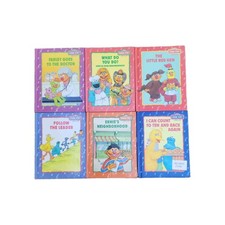  1992-93 Lot of 7 Sesame Street Book Club Books - Shiny Hardcover - Very Good