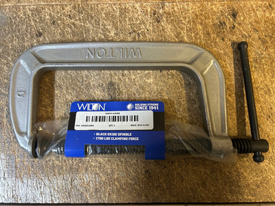 Wilton 8'' C Clamp WL9-41409 Black Oxide Spindle 1700 lbs D clamping tool
