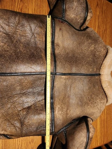 AVIREX B3 BOMBER SHEARLING JACKET Sz 42 AC-17755 Made In USA, GUC image 11