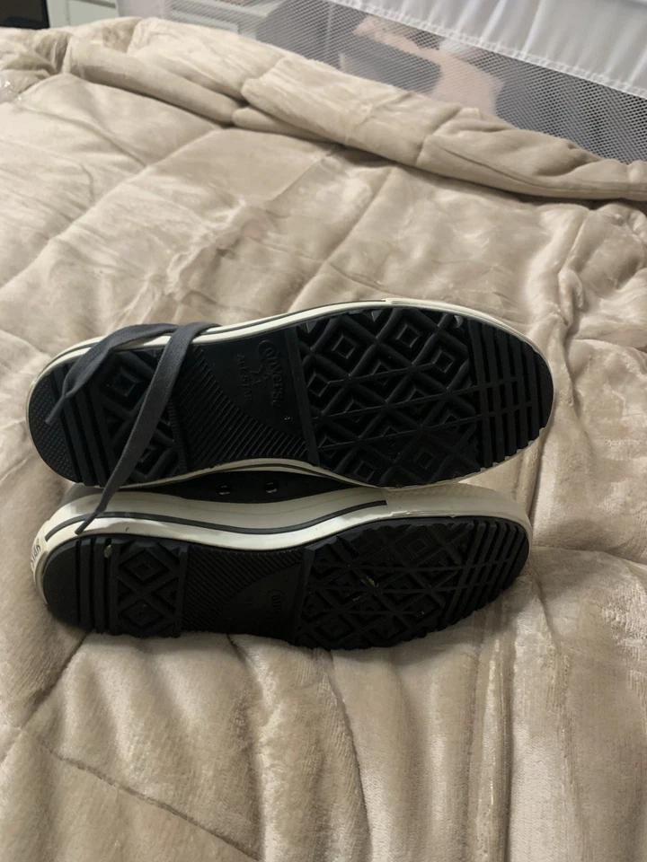 ZAPATOS CONVERSE ALL STAR CHUCK TAYLOR HI STORM CUERO GRIS VIENTO TALLA 7.5-Wmns 8.5 Foto 4 de 4