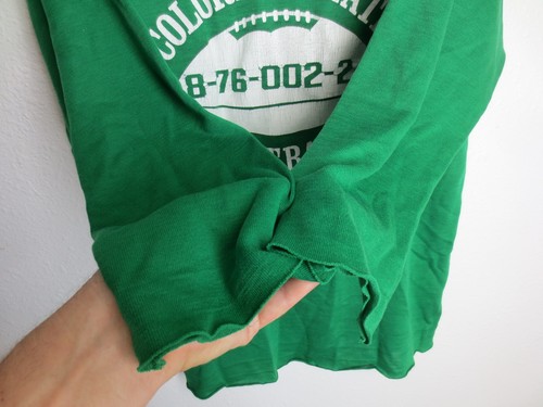 Vintage 1970's Colorado State University Football t-shirt Jersey CSU Green XL? - Picture 4 of 12