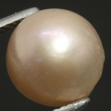 Perla rotonda certificata naturale 3,00 ct + Filippine dei mari del sud oro c...