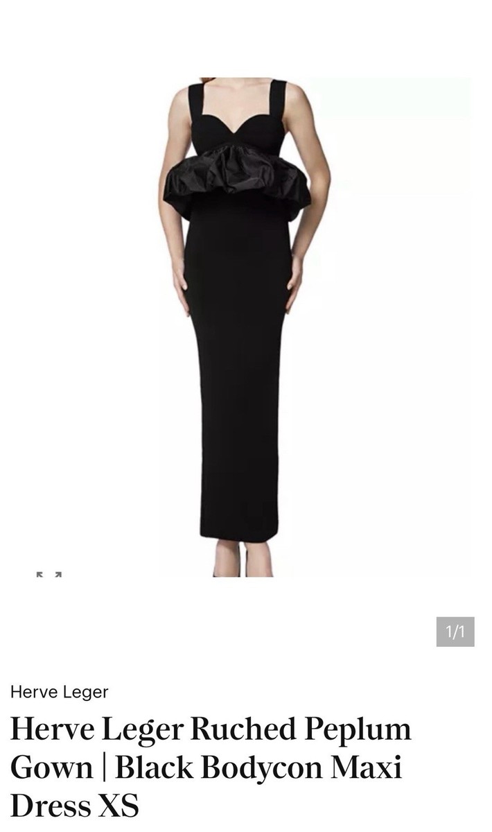 green emerald velvet dress Herve Leger The Vivienne Gown main image 1