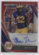 2021 Panini Prizm Draft Picks Red 153/199 Ben Mason #DPA-BMA Auto 2r7
