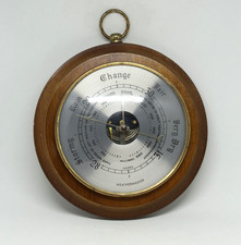 Weathermaster wooden vintage barometer pressure aneroid scientific instrument