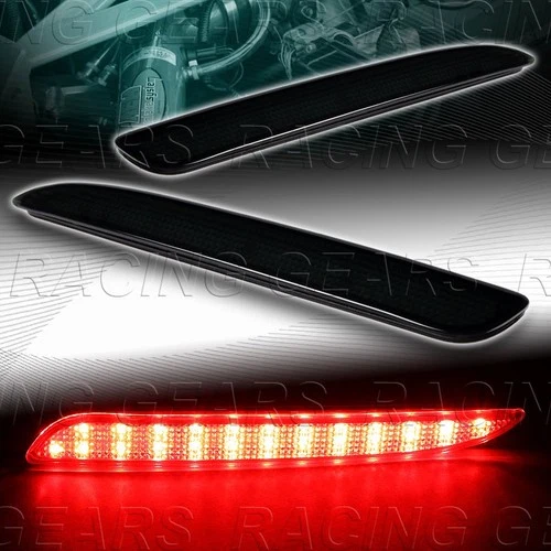 SMOKE LENS LED REAR BUMPER REFLECTOR BRAKE LIGHTS LAMPS FIT 10-13 MAZDA3 MAZDA 3