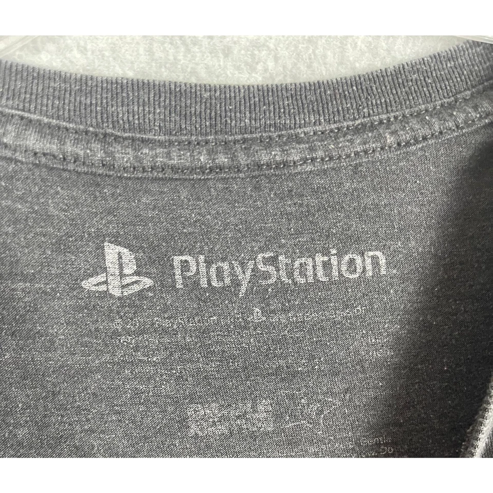 Camiseta Sony Playstation 1 Log Manga Corta Gráfica Gris Mediana Foto 2 de 4