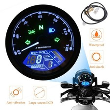 Universal Motorcycle Digital Speedometer Motorbike LCD Odometer Tachometer Gauge