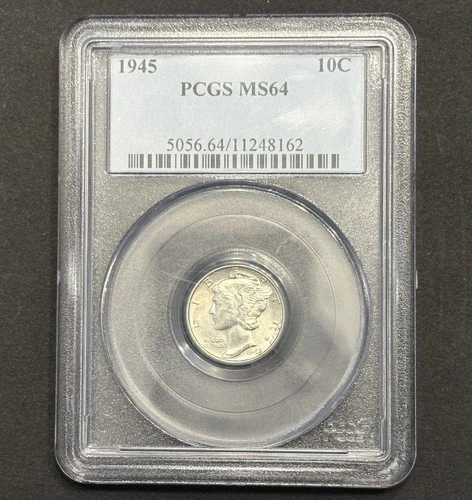 1945 Mercury Dime — PCGS MS64