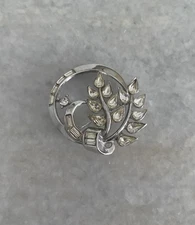 Beautiful Vintage Alfred Philippe Trifari Rhinestone Baguette Brooch Pin