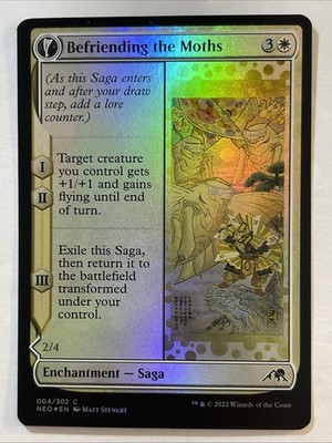 Befriending the Moths NM Kamigawa: Neon Dynasty Foil Magic The Gathering Mtg