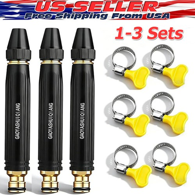 #ad Larnto High Pressure Hose Nozzle Water Gun for Car Wash Garden Pressure Booster $6.02